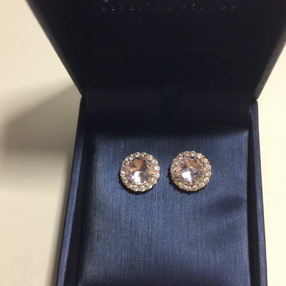 NWT Rose Cryatal stud earrings